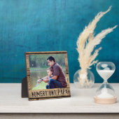 NUMERO UNO PAPA Rustic Wood Pater Vater Foto Fotoplatte (InSitu)