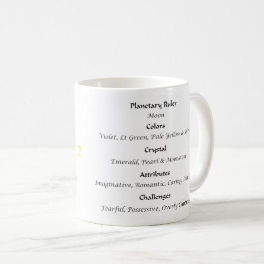 Numerologie 2 Tasse (VorderseiteRechts)