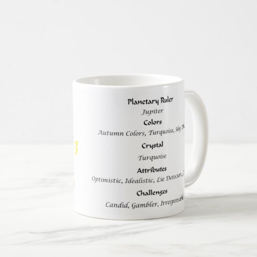 Numerologie 3 Tasse (VorderseiteRechts)