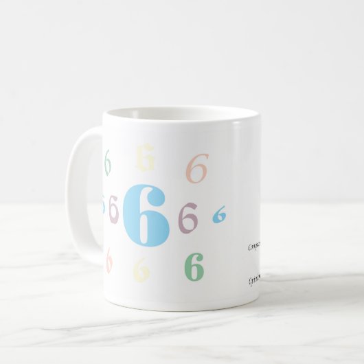 Numerologie 6 Tasse (Vorderseite Links)