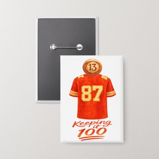 Numerology It Adds Up: Keeping It 100 Button (Vorderseite/Rückseite)