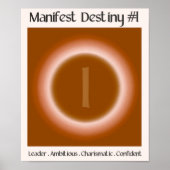 Numerology Life Path 1 - Manifestziel Poster (Vorne)