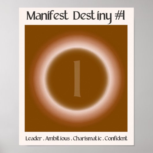 Numerology Life Path 1 - Manifestziel Poster (Vorne)
