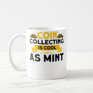 Numismatik Münzensammeln ist cool wie eine Münze i Kaffeetasse