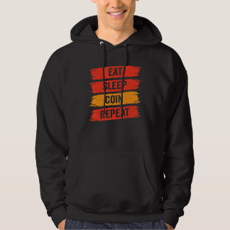 Numismatiker Essen Schlafen Münze Wiederholen Mü Hoodie