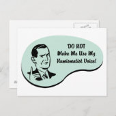 Numismatikerstimme Postkarte (Vorne/Hinten)