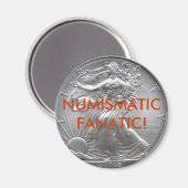 NUMISMATISCHES FANATISCHES ZEICHEN MAGNET (Vorderseite/Rückseite)