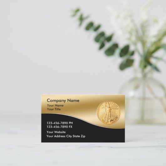 Numismernkarten für den Münzhandel Visitenkarte (Stehend Vorderseite)
