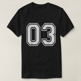 Nummer 03 Varsity Sports Team Jersey 03. Geburtsta T-Shirt