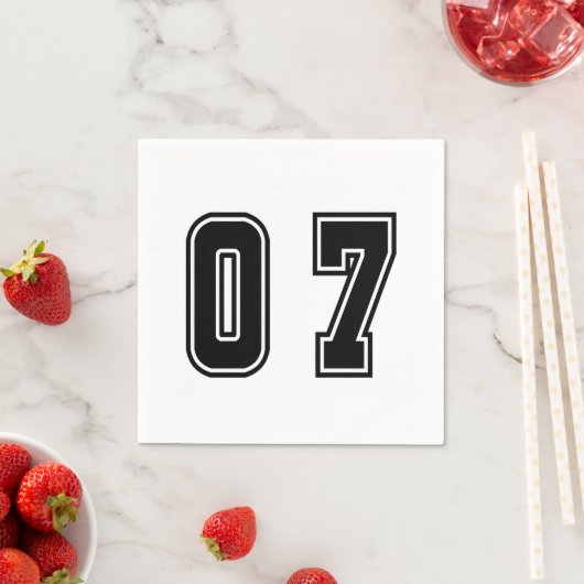 Nummer 07 serviette (Beispiel)