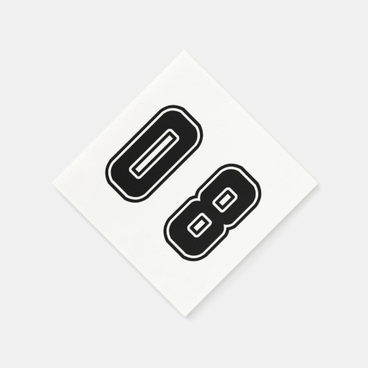 Nummer 08 serviette (Ecke)