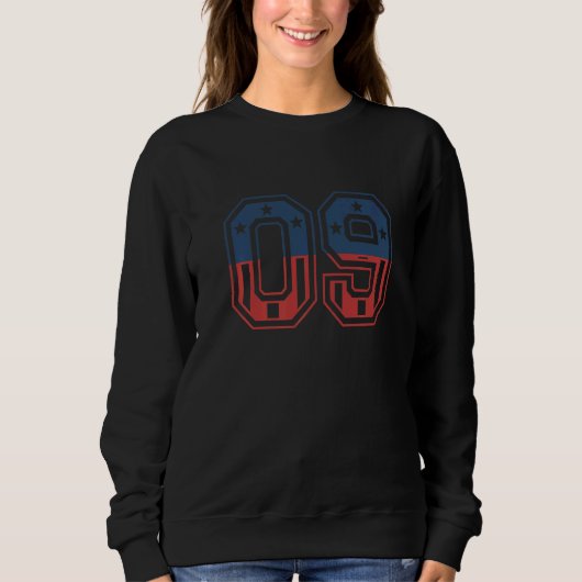 Nummer 09 USA Sweatshirt (Vorderseite)