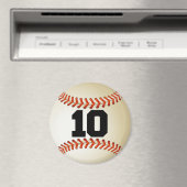 Nummer 10 Baseball Magnet (In Situ (Geschirrspüler))
