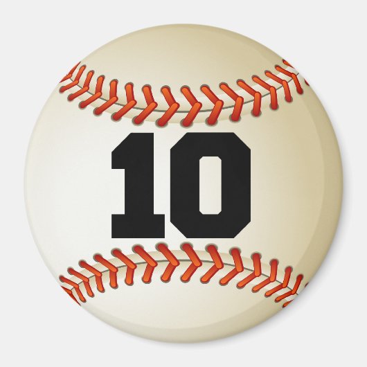 Nummer 10 Baseball Magnet (Vorne)