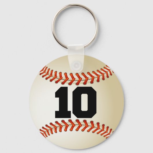 Nummer 10 Baseball Schlüsselanhänger (Vorderseite)