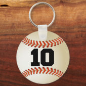 Nummer 10 Baseball Schlüsselanhänger (Vorderseite)