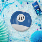 Nummer 10 Billardball Pappteller (Party)