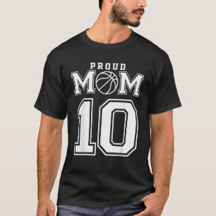 Nummer 10 — Custom Proud Basketball Mama Personali T-Shirt