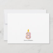 Nummer 10 farbenfrohe Polka Dot Birthday Einladung (Rückseite)