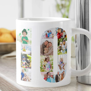 Nummer 10 Foto-Collage 10. Geburtstag Jumbo-Tasse
