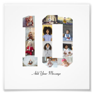 Nummer 10 Foto Collage Poster