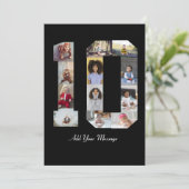 Nummer 10 FotoCollage Ankündigung (Stehend Vorderseite)