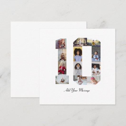 Nummer 10 FotoCollage Ankündigung (Vorne/Hinten)