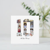 Nummer 10 FotoCollage Ankündigung (Stehend Vorderseite)