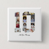 Nummer 10 FotoCollage Button (Vorderseite)