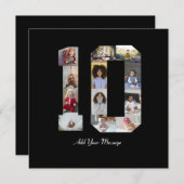 Nummer 10 FotoCollage Dankeskarte (Vorne/Hinten)