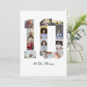 Nummer 10 FotoCollage Feiertagskarte (Stehend Vorderseite)