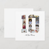 Nummer 10 FotoCollage Feiertagskarte (Vorne/Hinten)