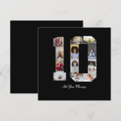 Nummer 10 FotoCollage Feiertagskarte (Vorne/Hinten)