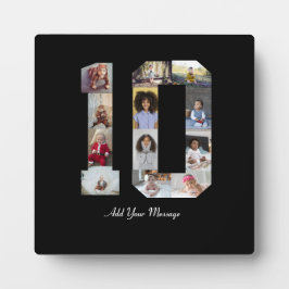 Nummer 10 FotoCollage Fotoplatte