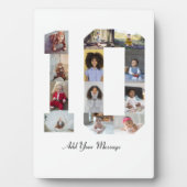 Nummer 10 FotoCollage Fotoplatte (Vorderseite)