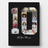 Nummer 10 FotoCollage Fotoplatte (Vorderseite)