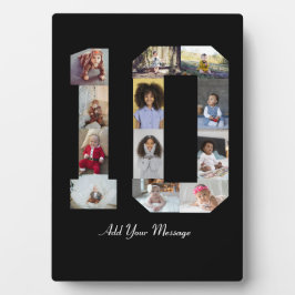 Nummer 10 FotoCollage Fotoplatte