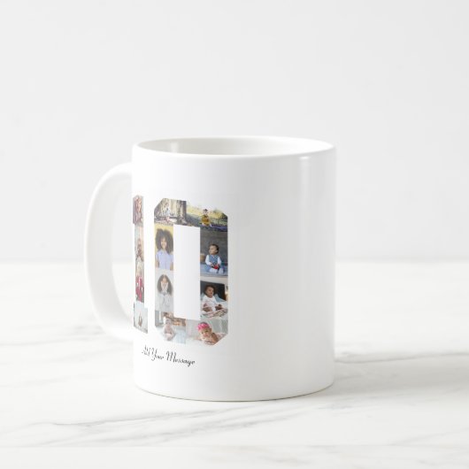 Nummer 10 FotoCollage Kaffeetasse (Vorderseite Links)