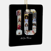 Nummer 10 FotoCollage Keramikornament (Rechts)