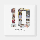 Nummer 10 FotoCollage Magnet (Vorne)