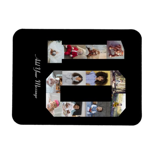 Nummer 10 FotoCollage Magnet (Horizontal)