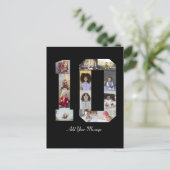 Nummer 10 FotoCollage Postkarte (Stehend Vorderseite)