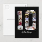 Nummer 10 FotoCollage Postkarte (Vorne/Hinten)