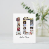 Nummer 10 FotoCollage Postkarte (Stehend Vorderseite)