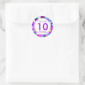 Nummer 10 - Geburtstagsaufkleber Runder Aufkleber (Tasche)