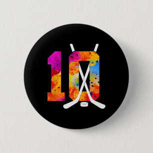 Nummer 10 Jahre Eishockey 10. Geburtstag (2) Button