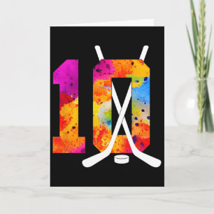 Nummer 10 Jahre Eishockey 10. Geburtstag (2) Karte