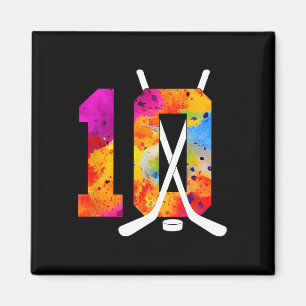 Nummer 10 Jahre Eishockey 10. Geburtstag (2) Magnet