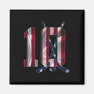 Nummer 10 Jahre Eishockey 10. Geburtstag  Magnet