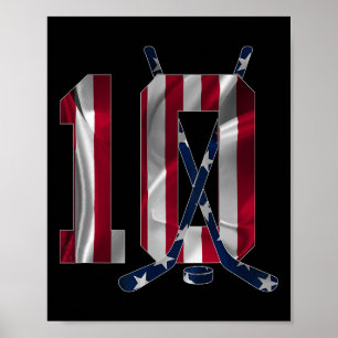 Nummer 10 Jahre Eishockey 10. Geburtstag  Poster